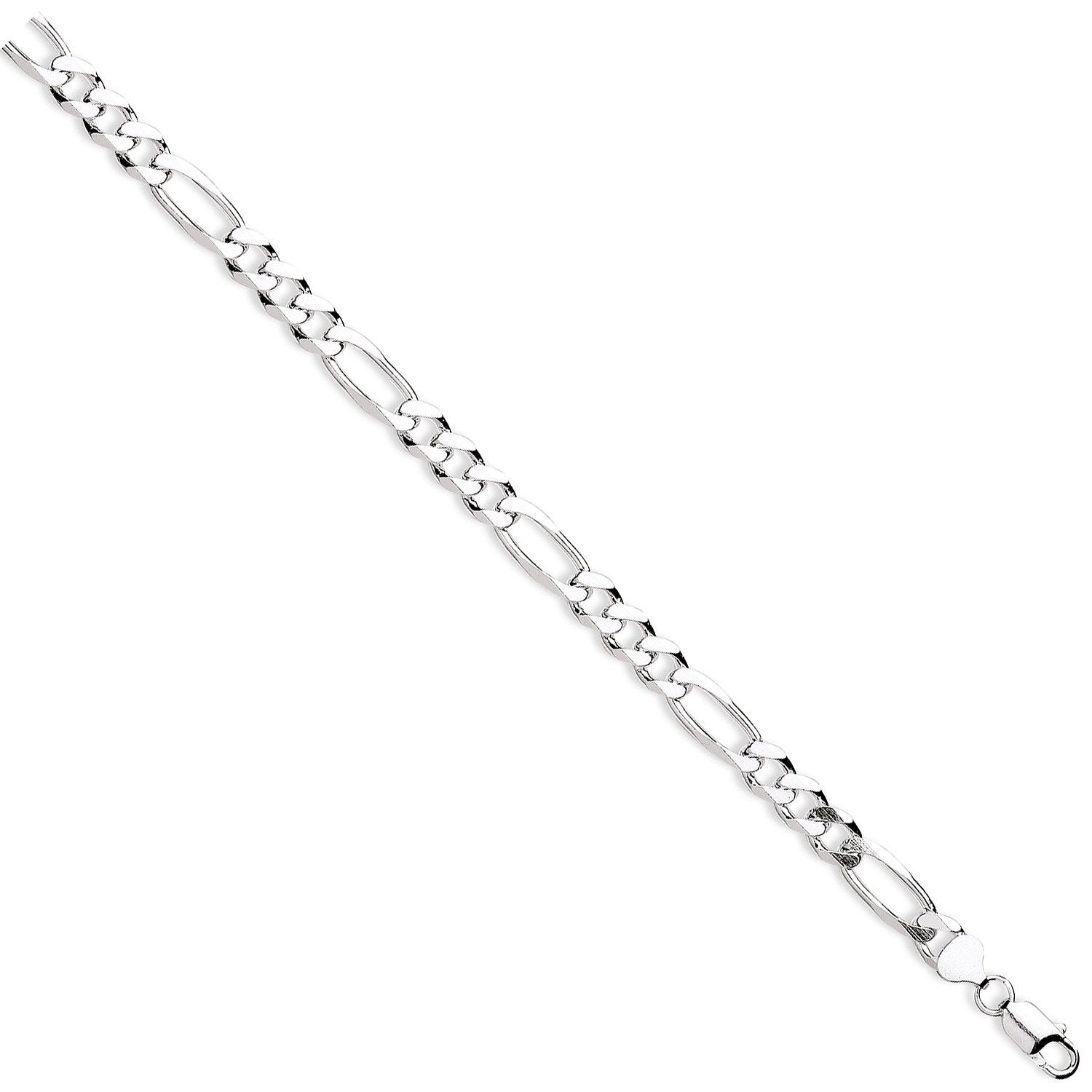Silver 9mm Figaro Chains/Gents Bracelet - Fine Bracelet - Certified Authentic - Swiss Made – Luxury Jewellery by Imper